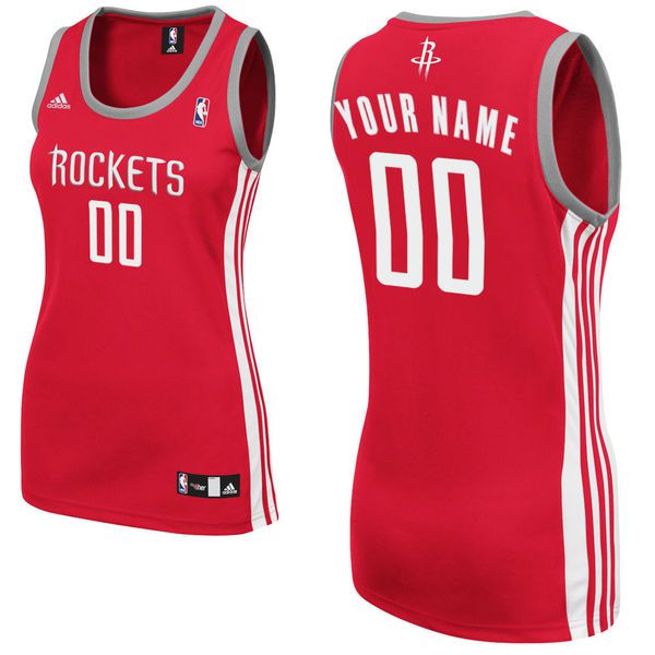 Adidas Houston Rockets Women Custom Replica Road Red NBA Jersey